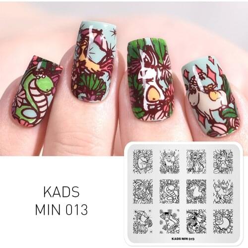 AriesLibra Nail Art Image Template Animal Pattern DIY Print Stamping Plates Nail Polish Stencil Template Manicure Stencil
