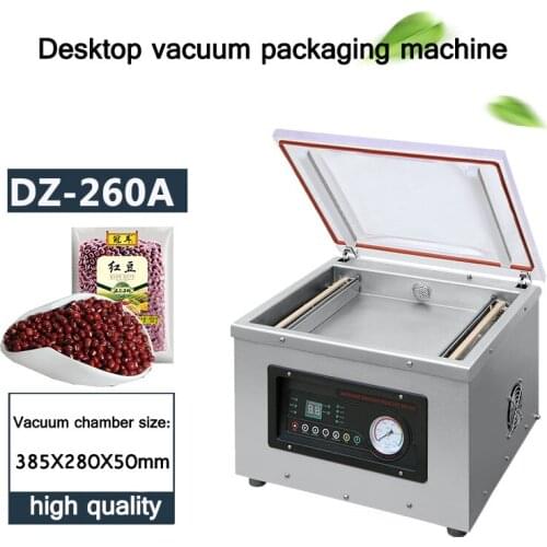 Small Commercial Desktop Food Vacuum Packaging Household Vacuum Packaging Machine Cold Holding Vacuum Sealing Machine DSZ-260A