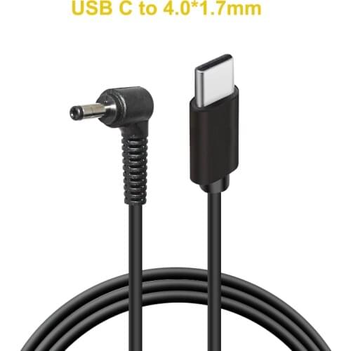 Type C PD Charging Cable 4.0*1.7mm Laptop Adapter for Lenovo IdeaPad 310 110 100 100-14IBY 100-15IBY Yoga 710 510