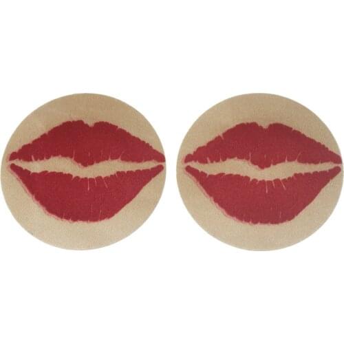 10pairs Lip RED women sexy Adhesive Nipple Covers Pads Body Breasts Stickers Disposable Milk Paste Anti Emptied Chest Paste Bra