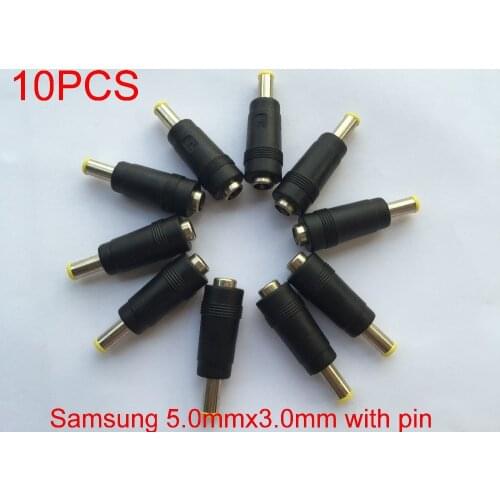 10 pcs/lot (5.0*3.0mm) DC Power Male Plug Jack Adapter Connector 5.0mm x3.0mm x1mm plug For Samsung Laptops charger connector