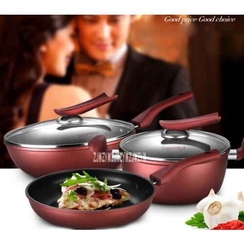 24cm Non - stick Frying Pan Heat-preserve Vacuum Pot Boiling Cease-fire Health Preservation Pan Cooking Wok Pan With Upright Lid