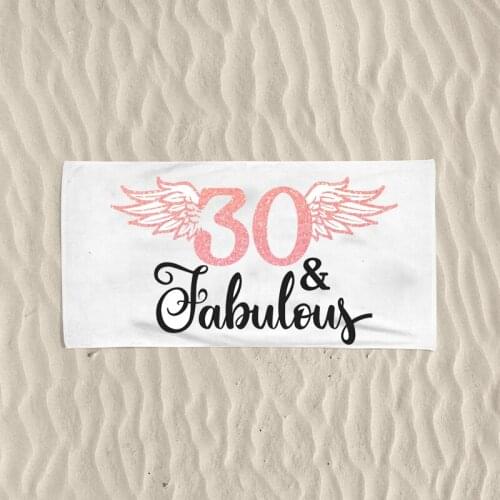 30 & Fabulous summer beach floppy hat towel thirty years old 30th Birthday Party travel pool Swim Decoration gift Photo props