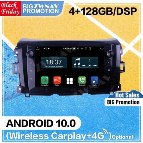 4+128G DSP Carplay Android 10 Screen Player For NISSAN Navara 2016 Car GPS Navigation Auto Radio Audio Stereo Recorder Head Unit