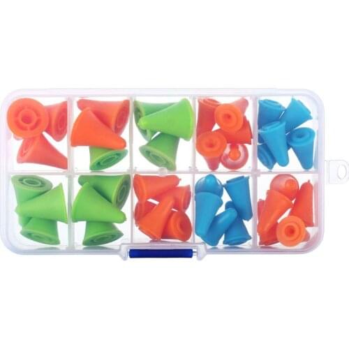 40 Pieces Multi-Colored Needle Point Stoppers Needle Point Protectors Needles Knitting Accessories with Plastic Storage Box, 2 S