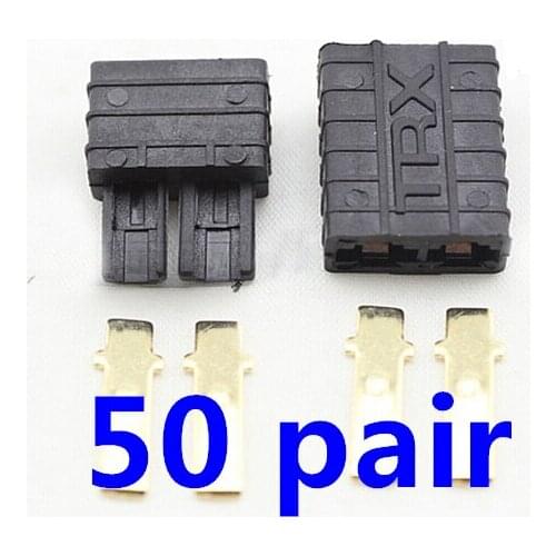 50 Pairs (100pcs) T-raxxas/T-RX Plugs Lipo/NiMh Brushless ESC Battery RC Connector - TRXx10 Free Shipping