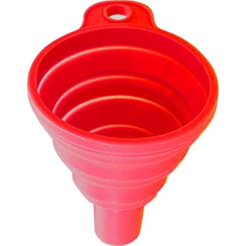 Car Auto Engine Funnel Gasoline Oil Fuel Petrol Diesel Liquid Washer Fluid Change Fill Transfer Universal Collapsible Silicone