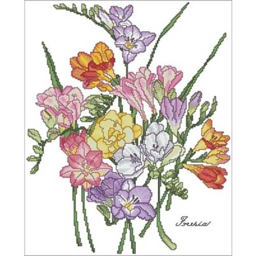 Baise Iris Patterns Counted Cross Stitch 11CT 14CT 18CT DIY wholesale Chinese Cross Stitch Kits Embroidery Needlework Sets