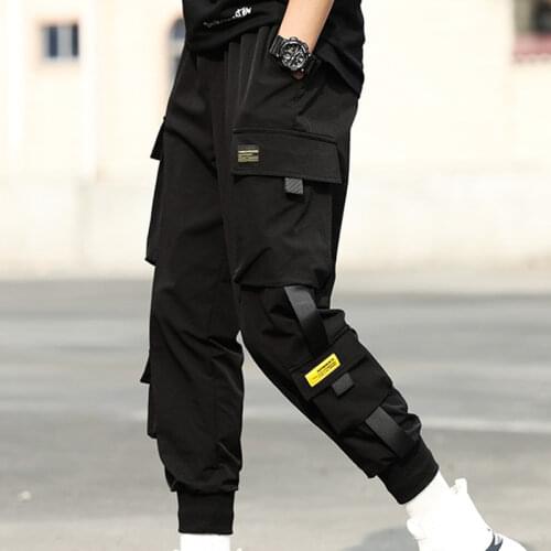 Harajuku Men Hip Hop Jogging Trousers Cargo Multi-pocket Pants Boys Teachwear Tactical Overalls Mens Harem Tracksuit Clothings