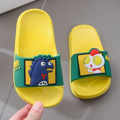 Childrens slippers summer boy cartoon cute new monster household baby antiskid soft bottom sandals wholesale