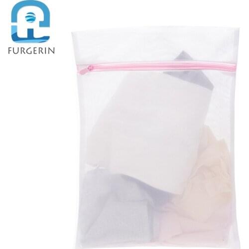 FURGERIN Mesh Laundry Bag Fine Net laundry wash bags Folding Washing Machine bag home organizer Home Accessories Travel Storage