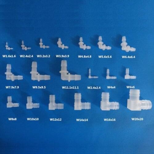 10pcs 1.6-11.1mm 90 Degree Elbow Connectors Plastic Equal Elbow Adapters for Aquarium Fish Tank Air Pump Pipe Fittings