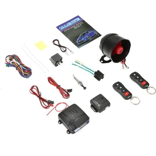 Car Security System Kit Anti-Theft System 2 Remote Controls Universal Car Electronics Accessories