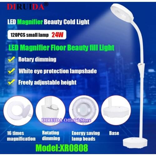 New 40W Eyebrow Tattoo Nail Art Beauty Makeup Cold Light Lamp 16x Magnifying Lamp For Photography Selfie Video Live fill Light