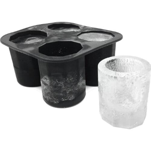 Kitchen Bar Accessories Ice Cube Tray 4 Grids Silicone Ice Cube Maker DIY Creative Ice Cup Mold Shape Ice Cream Mold Cocina Home