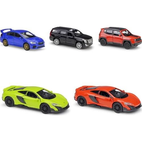 WELLY 1:36 Subaru Impreza WRX STI Cadillac Jeep McLaren alloy car model machine Simulation Collection toy vehicle Gift
