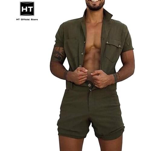 New Men Summer Sets Solid 2021 Summer Short Sleeve Button Shirt Beach Shorts Streetwear Casual Mens Suit 1 Pieces Male Clothing