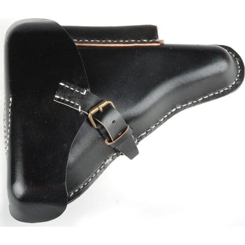 WWII GERMAN ELITE LUGER P08 P-08 HARDSHELL HOLSTER LEATHER OUTDOORS MILITARY