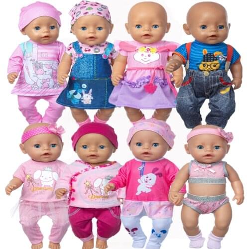 New Style Suit Doll Clothes Fit 17 inch 43cm Doll Clothes Born Baby Suit For Baby Birthday Festival Gift
