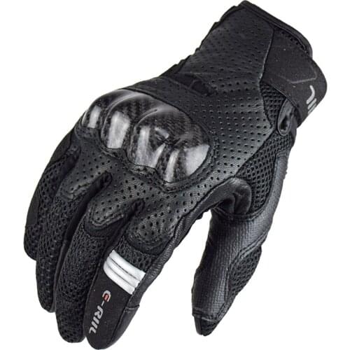 Carbon Fiber Motorcycle Gloves Breathable Mesh Perforated Motocross Gloves Scooter MTB Gloves Summer Moto Tactical Accessories
