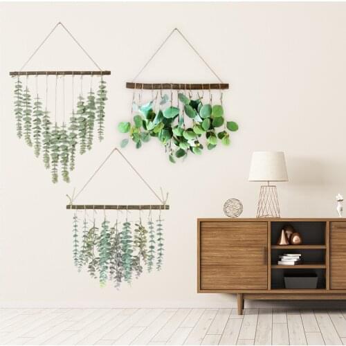 Hanging Boho Wall Decoration Greenery Room Fake Vines Artificial Eucalyptus Greenery Plant Fake Vines Wall Decor Artificial