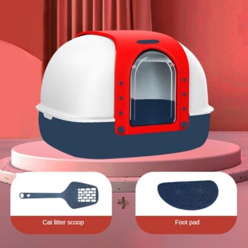 Cat Litter Basin Fully Enclosed Deodorant Deodorization Splash-proof Cat Toilet Litter Box for Kitten Cat Litter Box Furniture