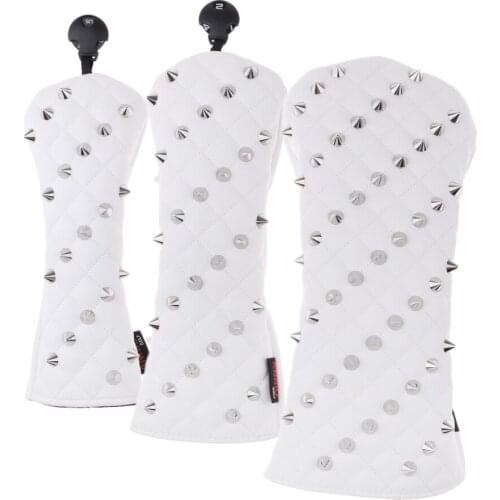Durable PU Leather Vintage Driver Fairway Woods Headcovers PU Club Head Covers Protector Sleeve
