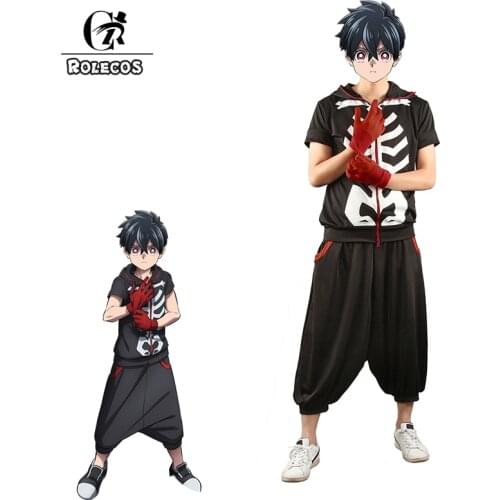 ROLECOS Anime Kemono Jihen Kabane Kusaka Cosplay Costume Top Pants Gloves Full set Outfits Halloween Carnival Suit