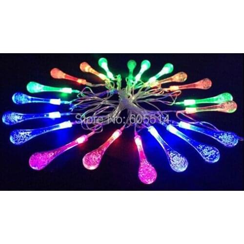 [Seven Neon]Free shipping 110V/220V waterdrop shape 4M 20leds party/Christmas/decoration/holiday led string light