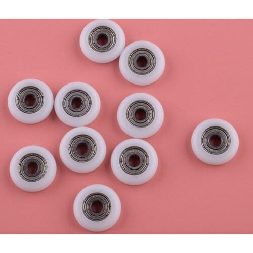 10Pcs Groove Ball Guide Bearing Roller Pulleys Wheels For Moving Sliding Door Furniture Hardware Accessories