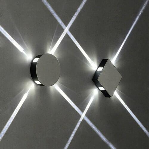 Modern creative aisle round square wall lamp bedroom bedside corridor staircase hotel project LED indoor light