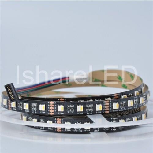 5m 4 Farben in 1 RGBW LED STRIP DC12V 60 Leds/m FPCB BLACK & WHITE 5050 RGBWW RGB+WARM White IP20
