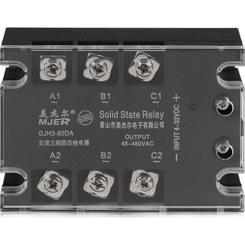 SSR 3 Phase SSR-80 DC to AC 80A SSR Three Phase SSR 80A GJH3 80DA