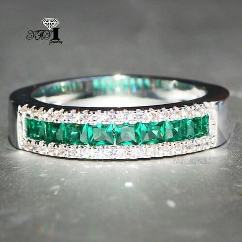 YaYI Jewelry Princess Cut 3.6CT Multi Zircon Silver Filled Engagement Rings wedding Heart Rings Valentines Day Girls ring 1082