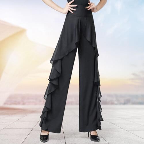 Salsa dance Pants for Womens dance Pants Latin Dance Training Pants fasion Wide Leg Dance Pants Modern Dance Pants Thin Style