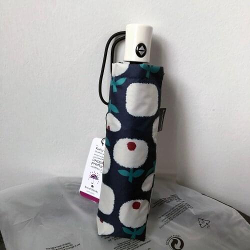 Female Travel Automatic Umbrella Super Light & Durable Sun Folding Umbrellas Rain Women Black Coating Parasol Compact Umbrella