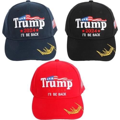 1 Pc Donald Trump 2024 MAGA Hat Cap USA KAG I'll Be Back Cotton Baseball Cap
