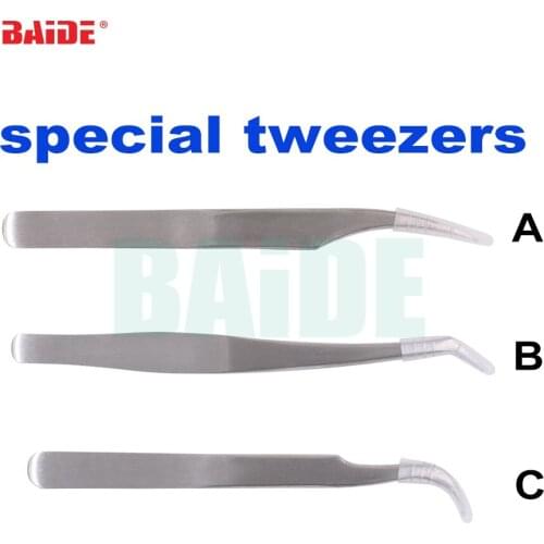 Special Stainless Steel Golden Wing Eyelash Tweezers Superhard Eyelash Extension Beauty Tool Dolphin Tweezer Repair Tools 120pcs