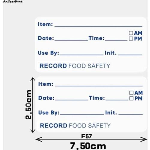 500pcs/roll For Refrigerator Freezer Food Storage Container Bag Jar Packing Sticker Kawaii Food Label Adhesive Film Pack Sticker