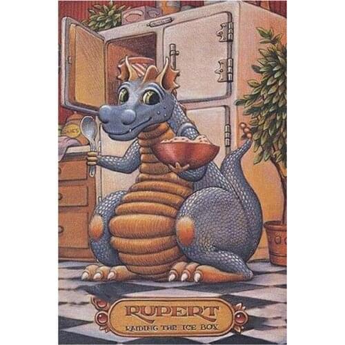 5d diy, diamond painting cross stitch, diamond mosaic, full diamond embroidery, cartoon, dragon, dinner, new year decoration