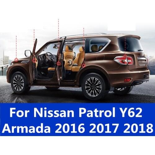 Car Rubber Seal Sound Insulation Weatherstrip Edge Trim Noise Insulation Car Door For Nissan Patrol Y62 Armada 2016 2017 2018