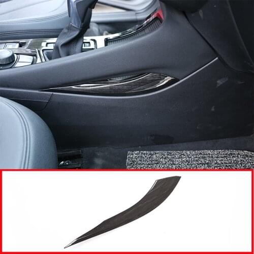 Car Accessories Black Wood Grain ABS Center Console Decoration Strip Trim For BMW X1 F48 2016-2019 For BMW X2 F47 2018 1 Pcs