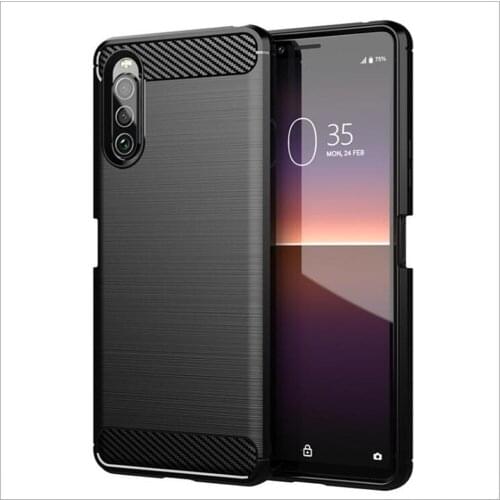 For Sony Xperia 1 II 10ii Case Carbon fiber Cover Shockproof Phone Case On For Sony Xperia 10 II Cover Full Protection Bumper