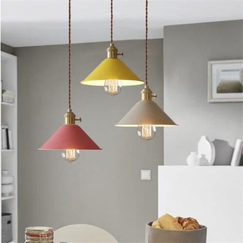 Loft Style Color Iron Switch Droplight E27 Edison LED Pendant Light Fixtures Home Hanging Lamp Industrial Vintage Lighting