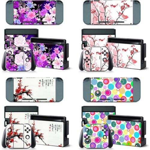 Flower design for Nintend Switch console and controller sticker For Nintend Switch Skin Sticker Vinyl Sticker