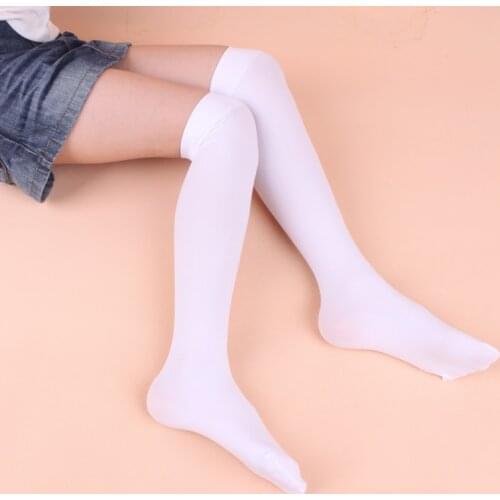 Childrens Summer White Color over the knee sock Nylon Socks Kids Boys Girls Knee-Highs Socks Student Uniform Socks school socks