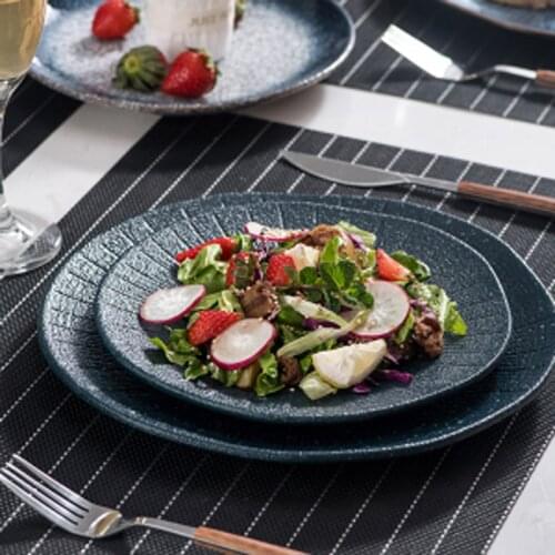 FANCITY Japanese steak dinner plate western food pasta plate ceramic creative net red restaurant dish plate home