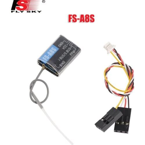 Flysky FS-A8S 2.4G 8CH Mini Receiver with PPM i-BUS SBUS Output For Flysky FS-i6 FS-i6S Airplane FPV Racing Drone