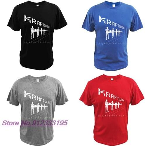Kraftwerk T Shirt Album Minimum-Maximum Tshirt German Electronic Band High Quality Short Sleeved Pure Cotton Camiseta