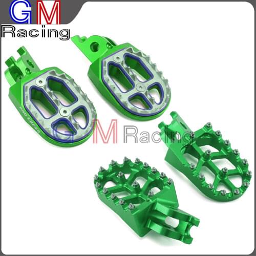 Motorcycle CNC Billet Foot Pegs Rest Footpegs Pedals For KAWASAKI KX250F 06-16 KX450F 07-16 KLX450R 08-13 KX 250F 450F Dirt Bike